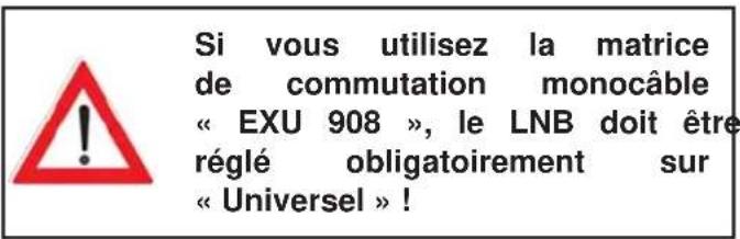 KATHREIN UFS 705 - INSTALLATION INITIALE : Système monocâble (manuel) - 1