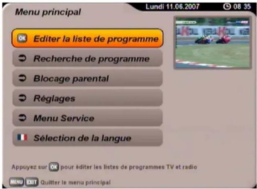 KATHREIN UFS 705 - CONCEPT DE MENUS - 1