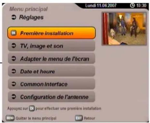 KATHREIN UFS 705 - Menu principal - 4