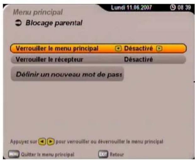 KATHREIN UFS 705 - Menu principal - 3