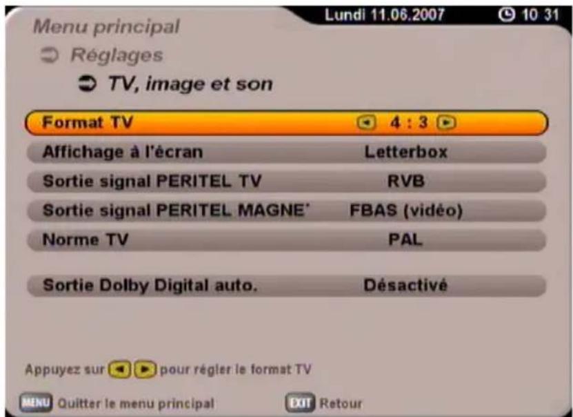 KATHREIN UFS 705 - RÉGLAGES TV - 1