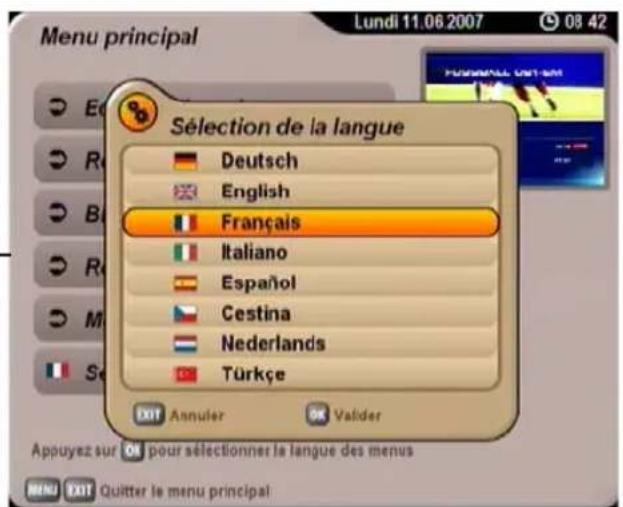 KATHREIN UFS 705 - Menu principal - 6