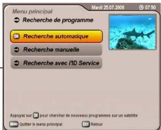 KATHREIN UFS 712 - Menu principal - 5