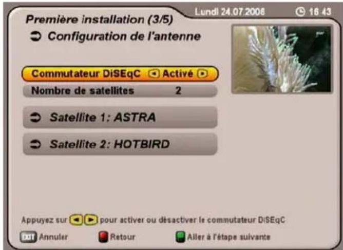 KATHREIN UFS 712 - Satellite et position - 1