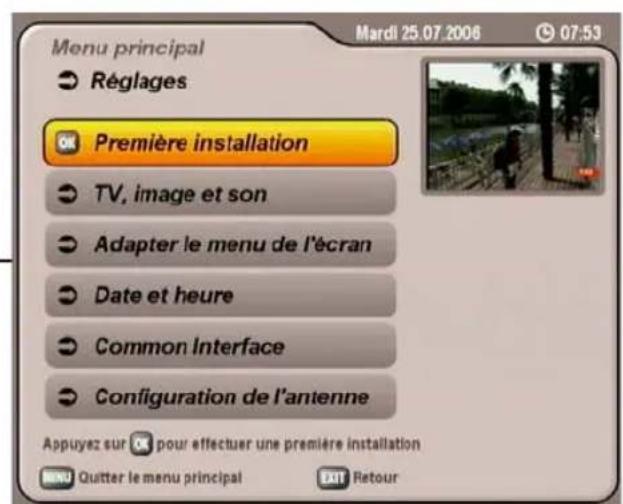 KATHREIN UFS 712 - Menu principal - 6