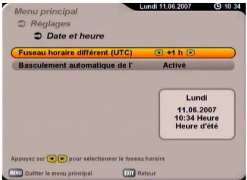 KATHREIN UFS 710 - DATE ET HEURE - 1