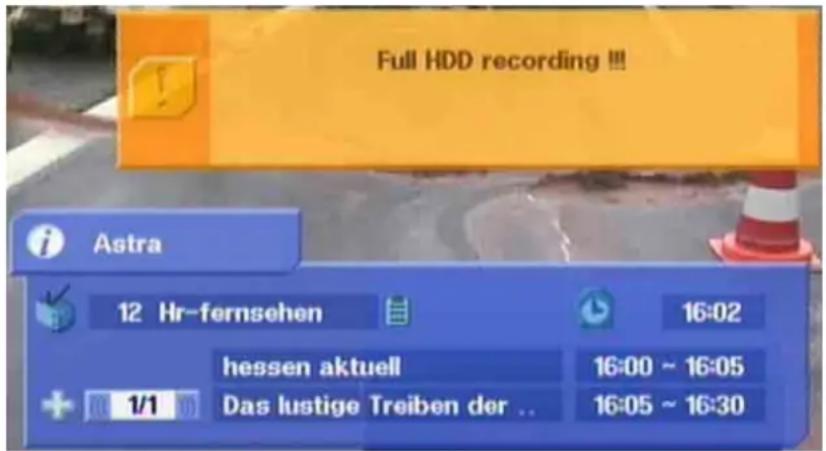 KATHREIN UFD 580 - Enregistrement programme (timer) - 1
