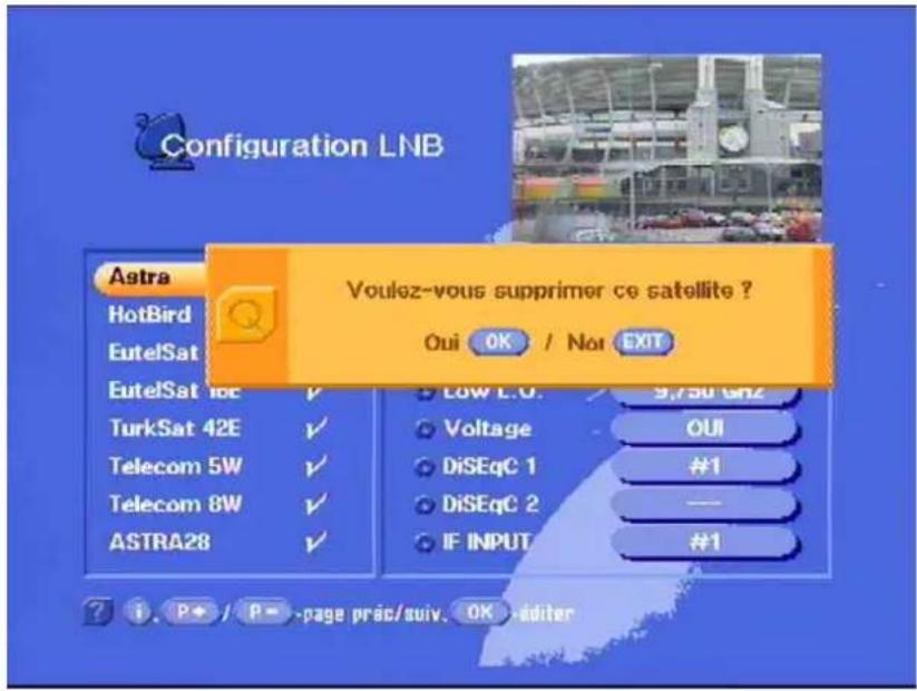KATHREIN UFD 580 - Suppression d'un satellite - 1