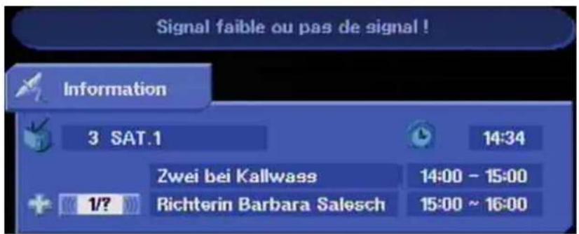 KATHREIN UFD 580 - Affichages à l'écran/OSD On Screen Display - 2