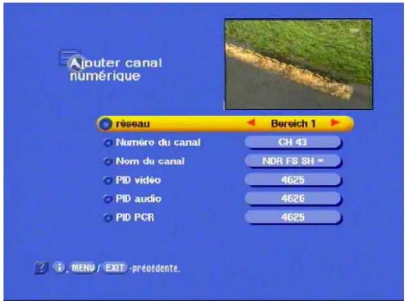 KATHREIN UFD 574 - Ajout manuel de programmes - 2