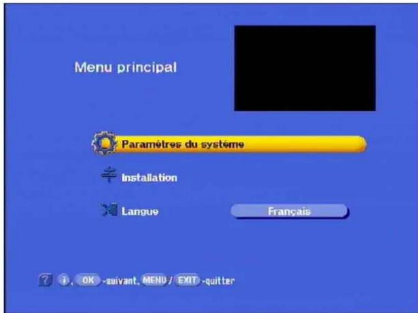 KATHREIN UFD 574 - Réglage des paramètres du système - 1