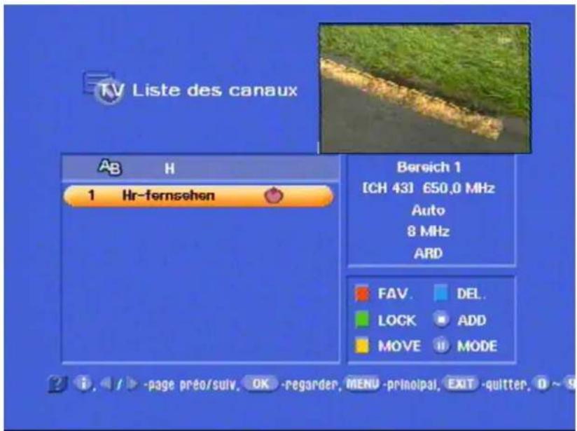 KATHREIN UFD 574 - Recherche alphétique des programmes - 2