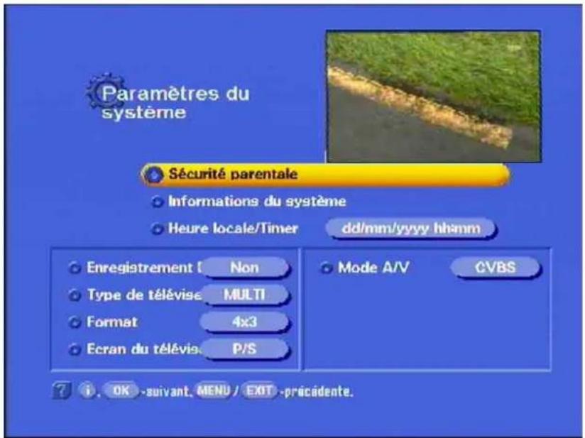 KATHREIN UFD 574 - Paramètres du système - 1