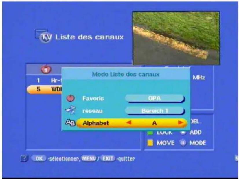 KATHREIN UFD 574 - Recherche alphétique des programmes - 1