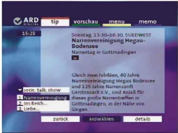 KATHREIN UFD 510 - Guide électronique des chaînes (EPG) et applications - 1