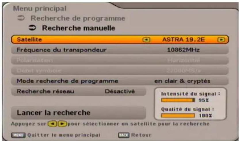 KATHREIN UFS 641si - RECHERCHE MANUELLE (DE PROGRAMMES) - 1