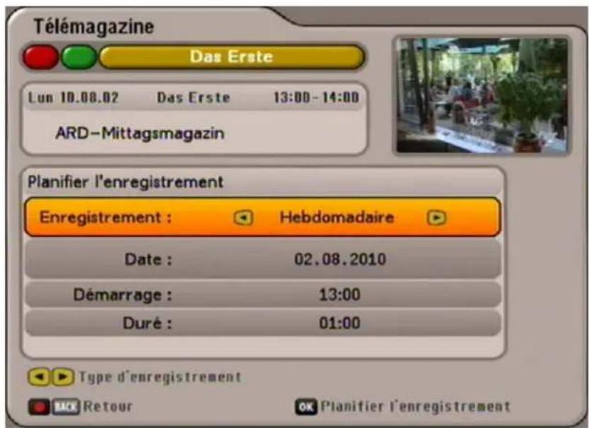 KATHREIN UFS 641si - ENREGISTREMENT HEBDOMADAIRE - 2