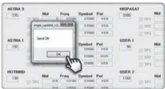 Reflexion Mobilsat1 - Utilizando el programa de actualización MOBILSAT-1, actualize todos los datos de los satélites de su MOBILSAT-1. - 6