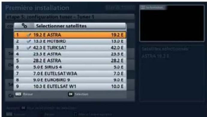 KATHREIN UFS 946 - Selectionner satellites -tuner 1 - 1