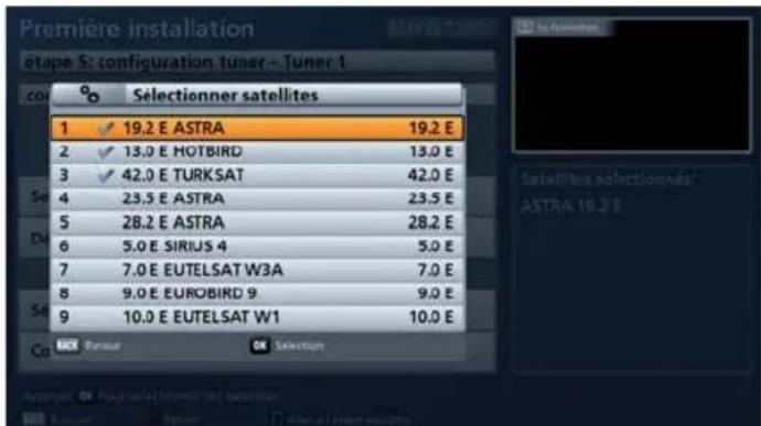 KATHREIN UFS 946 - Selectionner satellites -tuner 1 - 1