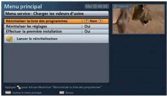KATHREIN UFS 913 - Rétablir les valeurs d'usine - 1