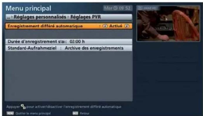 KATHREIN UFS 913 - Menu enregistrement - 1