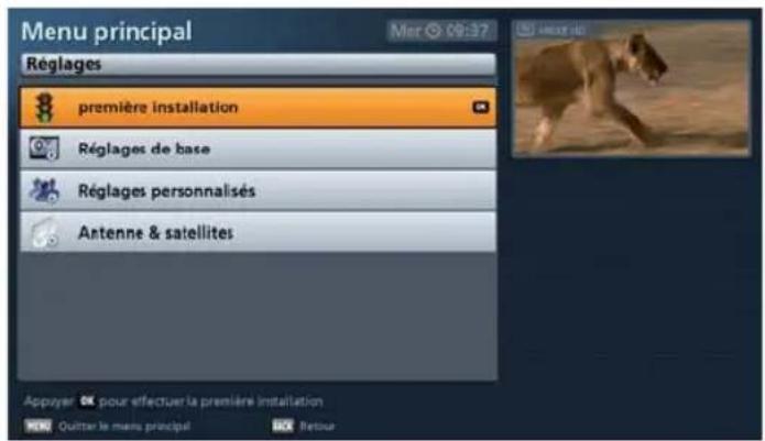 KATHREIN UFS 913 - Appel du menu - 1