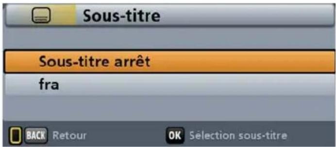 KATHREIN UFS 913 - Sélection des sous-titres - 1