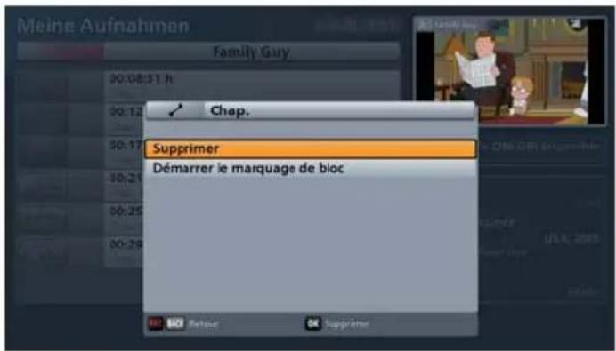 KATHREIN UFS 913 - Supprimer un chapitre - 4