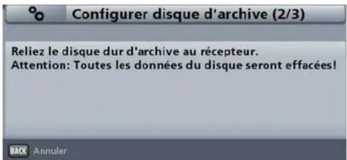 KATHREIN UFS 913 - Créer un disque dur d'archive - 5
