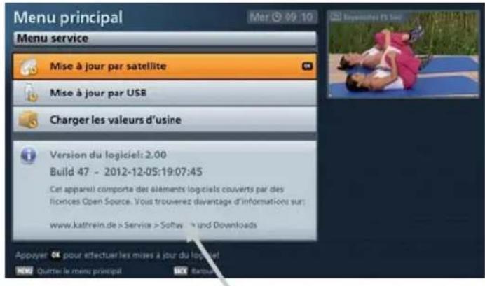 KATHREIN UFS 913 - Appel du menu - 1