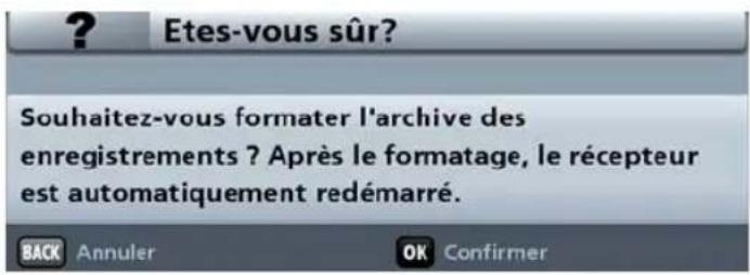 KATHREIN UFS 913 - Formater l'archive des enregistrements/contenus - 2