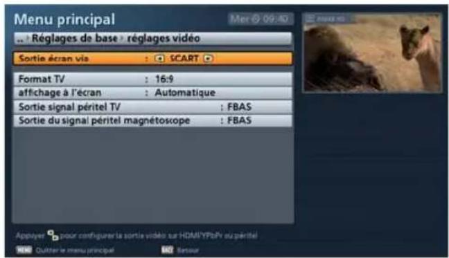 KATHREIN UFS 913 - Si l'image TV sort par la sortie péritel TV : - 2