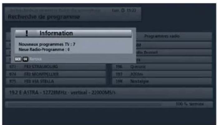 KATHREIN UFS 913 - Menu principal - Recherche de programme - 2