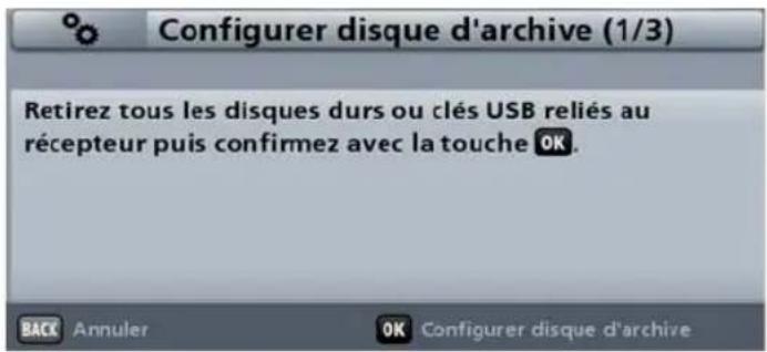 KATHREIN UFS 913 - Créer un disque dur d'archive - 2