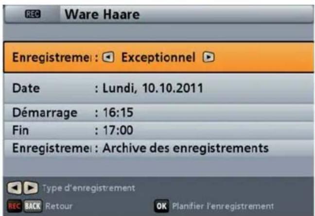 KATHREIN UFS 913 - Détermination du type d'enregistrement - 1