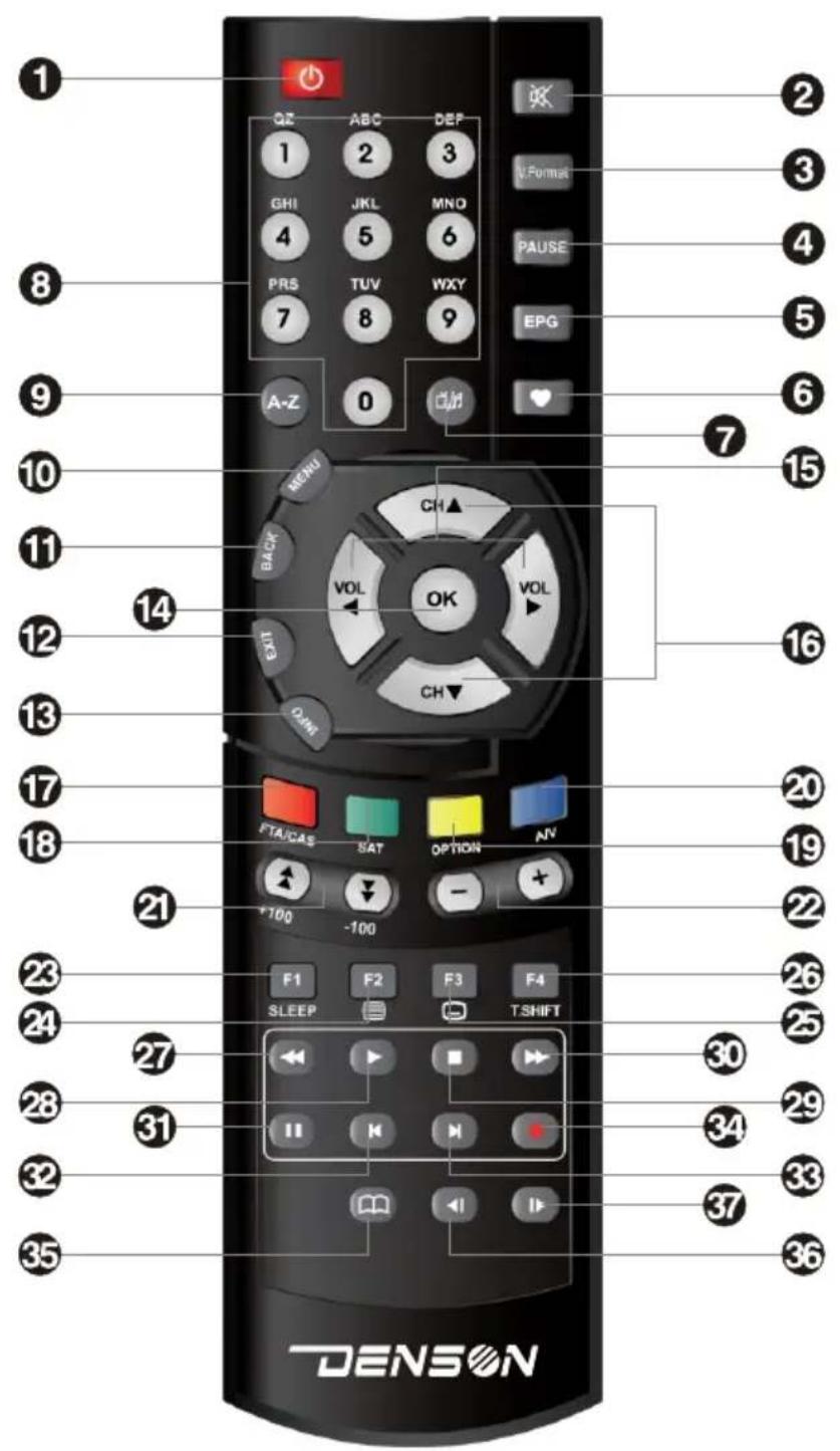 Denson DS300HD - 2-3 Remote Control Unit (RCU) - 1