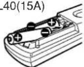 JVC RX7032 - Plaatsen van batterijen in de afstandsbediening - 2
