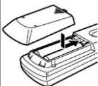JVC RX7032 - Plaatsen van batterijen in de afstandsbediening - 3