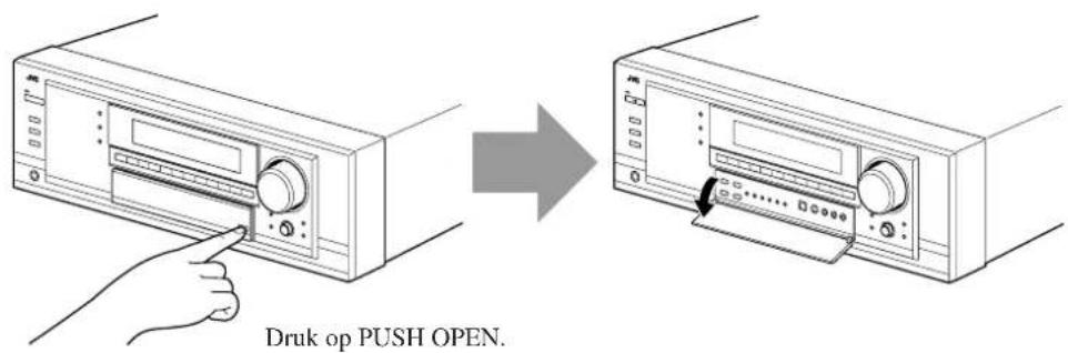 Druk op PUSH OPEN.