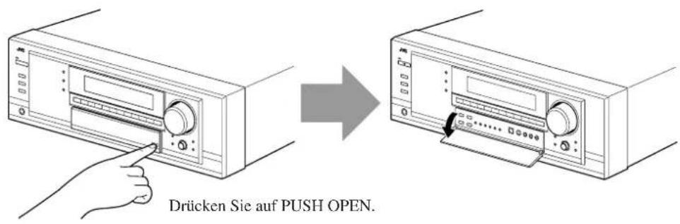 Drücken Sie auf PUSH OPEN.