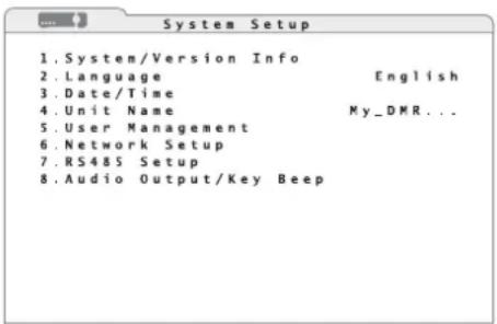 Monacor DMR616 - Cambiare la lingua del menu - 2