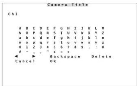 Monacor DMR616 - Camera titles - 3