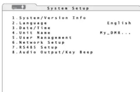 Monacor DMR616 - Menüspracheändern - 2
