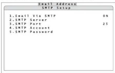 Monacor DMR616 - Benachrichtigung per E-Mail einrichten Um im Alarmfall per E-Mail eine Benachrichtigung an eine zuvor festgelegte Adresse verschicken las-ten zu konnen, folgende Einstellungen vornehmer: - 1