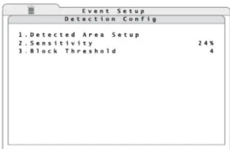Monacor DMR616 - Submenu "Event Setup" - 2