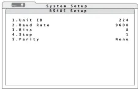 Monacor DMR616 - Configuring the RS-485 interface - 1