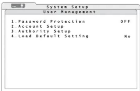 Monacor DMR616 - Configuration de la protection par mot de passer - 1
