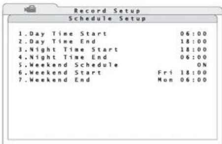 Monacor DMR616 - Defining the recording schedule - 1