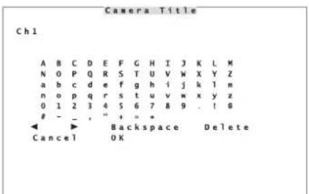 Monacor DMR616 - Designations des cameras - 3